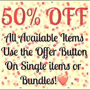 Closet Clearout! 50% off everything.
